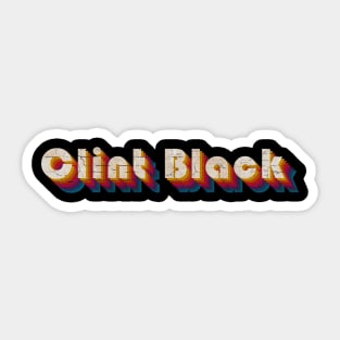 retro vintage Clint Black Sticker